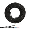 Cable paralelo textil trenzado h05vv-f 2 x 1,50 mm² negro euro/m