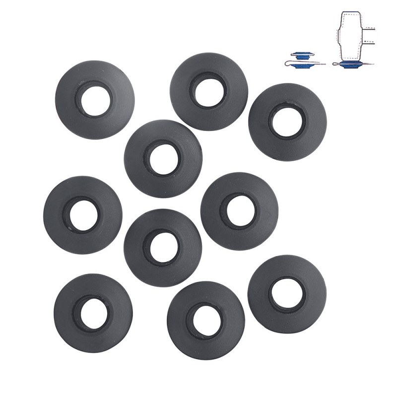 Conjunto de 10 anillas de plástico para toldos y lonas ø2,8 x 0,7 cm Conjunto de 10 anillas de plástico para toldos y lonas ø2,8 x 0,7 cm