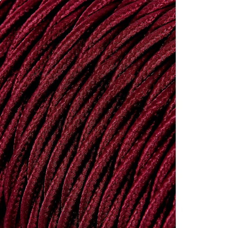 Carrete cable textil trenzado h03vv-f 2 x 0,75 mm² burdeos, 25 m Carrete cable textil trenzado h03vv-f 2 x 0,75 mm² burdeos, 25 m