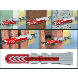 Taco fischer duopower ø8x40mm s+tornillo ø5x55mm caja 50 unid.