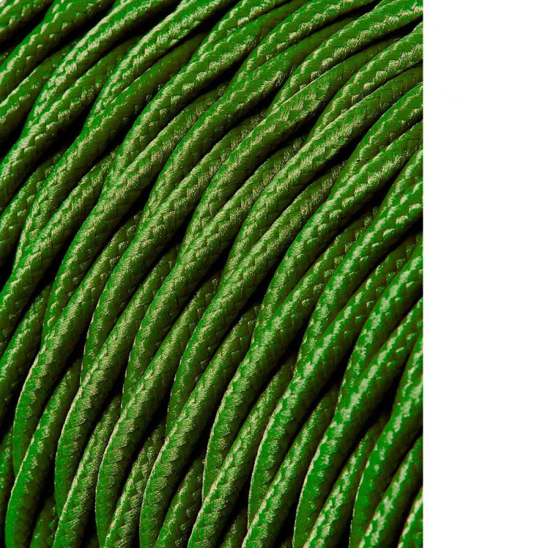Carrete cable textil trenzado h03vv-f 2 x 0,75 mm² verde, 25 m Carrete cable textil trenzado h03vv-f 2 x 0,75 mm² verde, 25 m