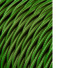 Carrete cable textil trenzado h03vv-f 2 x 0,75 mm² verde, 25 m