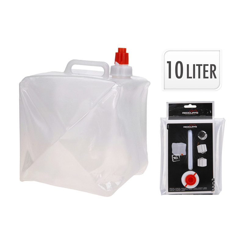 Deposito de agua de plastico plegable para camping 10 l. 19x20x25cm redcliffs Deposito de agua de plastico plegable para camping 10 l. 19x20x25cm redcliffs