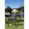 Silla regina color antracita, apilable, imitacion rattan