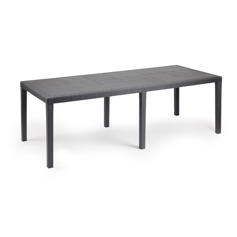 Mesa extensible color antracita para exterior 72 x 150 / 220 x 90 cm Mesa extensible color antracita para exterior 72 x 150 / 220 x 90 cm