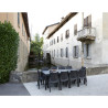 Mesa extensible color antracita para exterior 72 x 150 / 220 x 90 cm