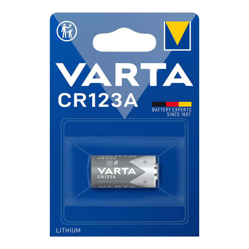 Pila varta lithium cr123a 3v (blister 1 unid.) ø17x34,5mm Pila varta lithium cr123a 3v (blister 1 unid.) ø17x34,5mm