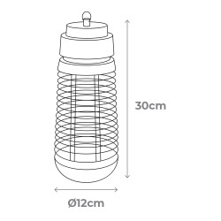 Mata insectos electrico 1x6w 25m² ø12x30cm edm