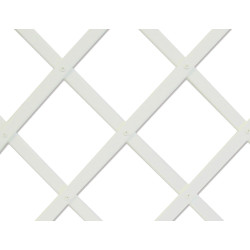Celosia de plastico 1 x 2 m color blanco perfil de listones 22 x 6 mm