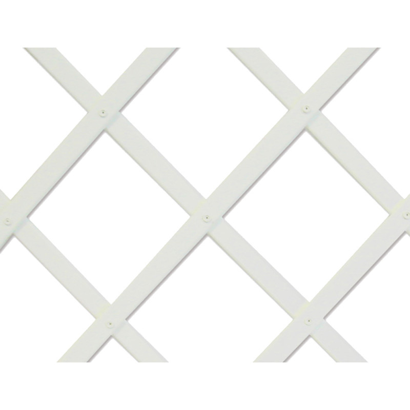 Celosia de plastico 1 x 2 m color blanco perfil de listones 22 x 6 mm Celosia de plastico 1 x 2 m color blanco perfil de listones 22 x 6 mm