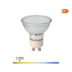 Bombilla dicroica cristal led gu10 5 w 400 lm 3200 k luz calida ø5 x 5,5 cm