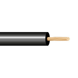 Cablecillo h05v-k 0,50 mm² negro euro/m