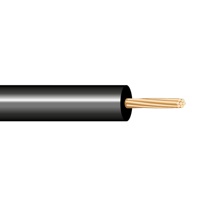 Cablecillo h05v-k 0,50 mm² negro euro/m Cablecillo h05v-k 0,50 mm² negro euro/m