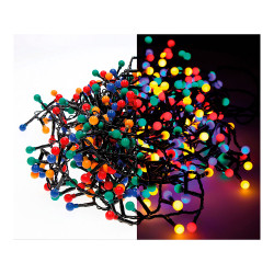 Guirnalda "cherry compact" parpadeante exterior 16m 500 leds multicolor