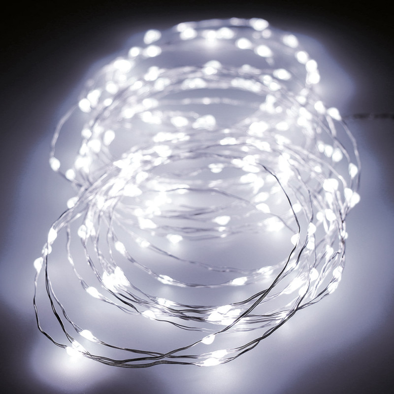 Guirnalda micro led parpadeante 14m 180 leds luz fria Guirnalda micro led parpadeante 14m 180 leds luz fria