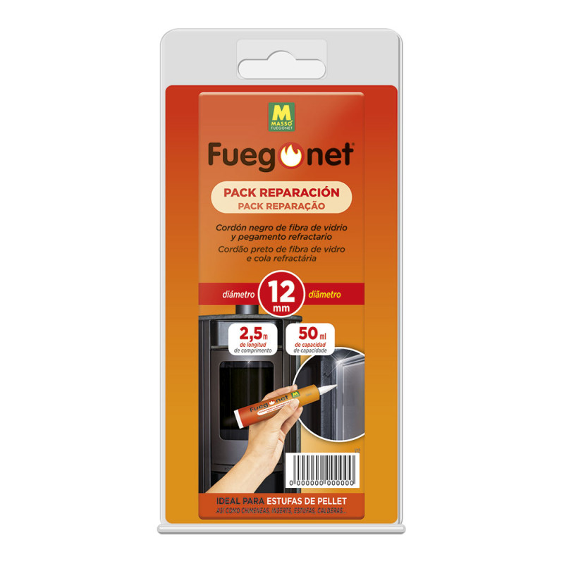 Kit reparacion: cordon aislante ø12+adhesivo 50ml 2,5m - fuegonet masso Kit reparacion: cordon aislante ø12+adhesivo 50ml 2,5m - fuegonet masso